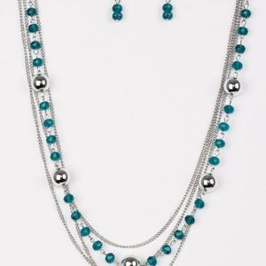 paparazzi Jewelry - High Standards - Blue Necklace Set paparazzi Jewelry - High Standards - Blue Necklace Set